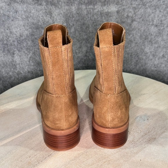 Dolce Vita Farlin Chelsea Bootie Size 7.5 Camel Brown Leather Pull On Boots - Picture 8 of 15